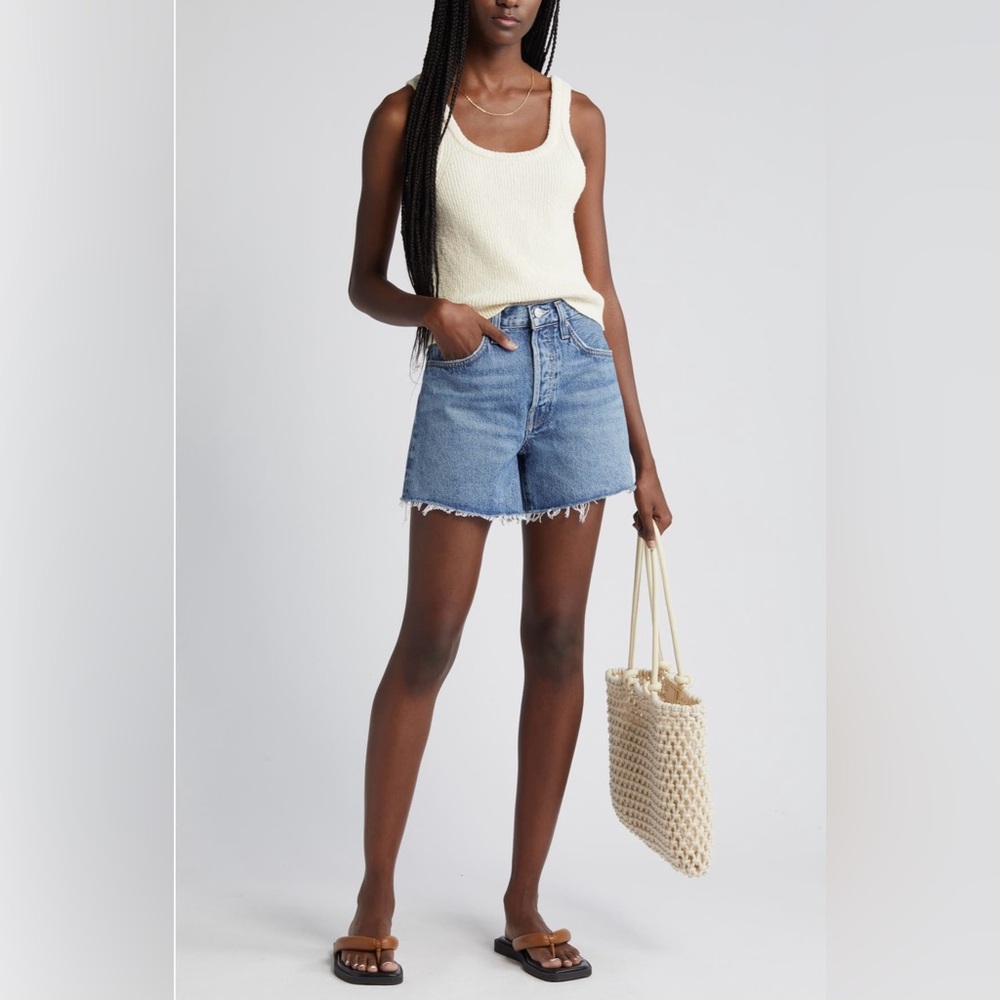 AGOLDE Parker Distressed Denim Shorts